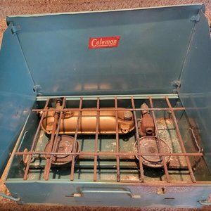 VINTAGE Coleman 425 Camping Camp Stove Baby Blue Power Rare Unique HTF
